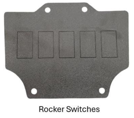 Honda Talon 5-Rocker Switch Plate – ABS Dash Mount