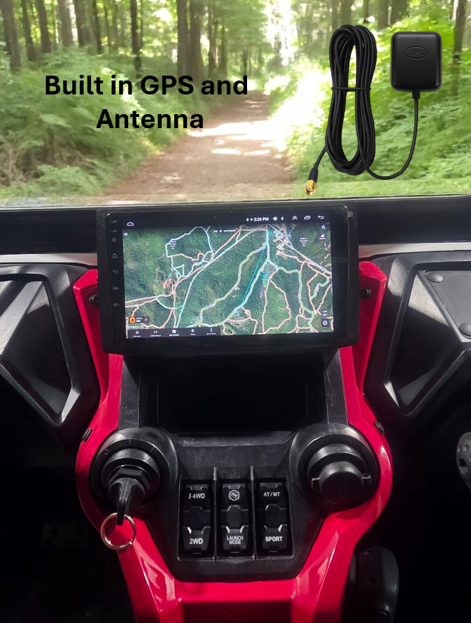 2019–2021 Standard Honda Talon Radio Kit – 9” Touchscreen with Backup Camera | Dash Enclosure & Gauge Relocation