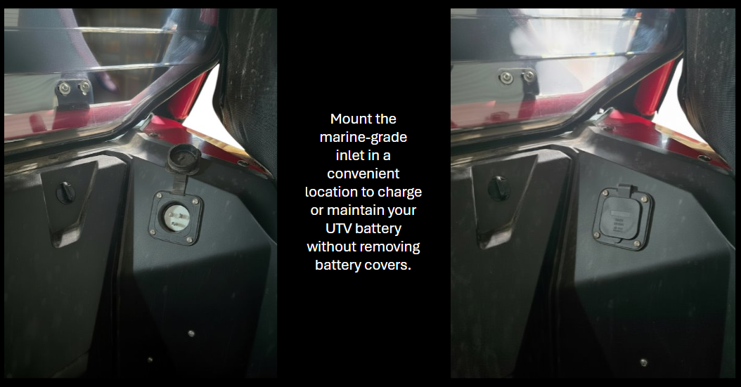 Universal UTV Battery Charger / Maintainer Kit – Hardwired Plug & Play System