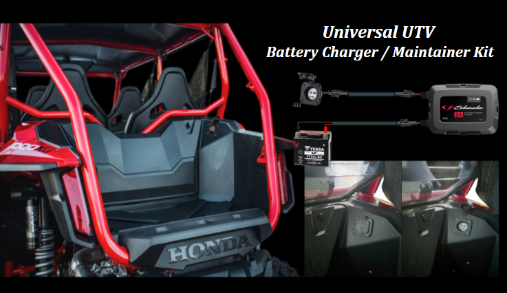 Universal UTV Battery Charger / Maintainer Kit – Hardwired Plug & Play System