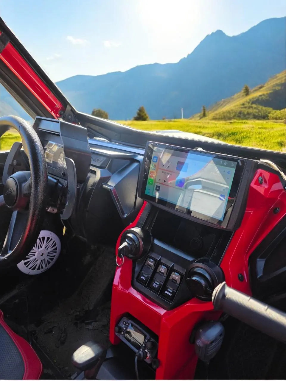 2022–2025 Live Valve Honda Talon Radio Kit – 9” Touchscreen with Backup Camera | Dash Enclosure &  Switch Relocation Plate