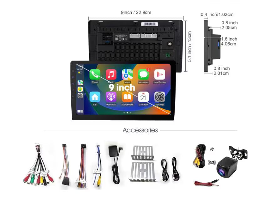 2019–2021 Standard Honda Talon Radio Kit – 9” Touchscreen with Backup Camera | Dash Enclosure & Gauge Relocation