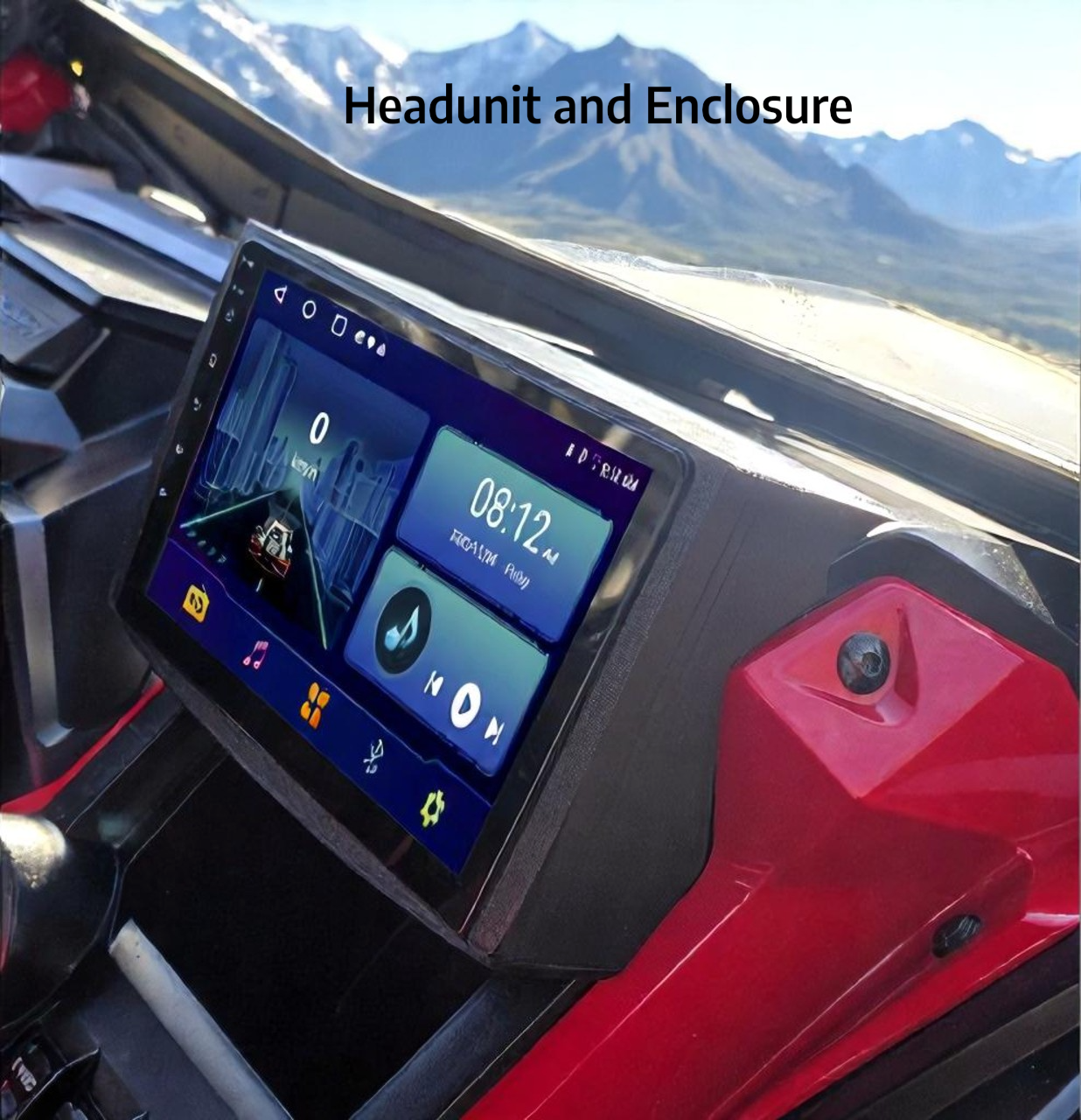 Honda Talon Radio Kit HEADUNIT ONLY – 9” Touchscreen with Backup Camera | Dash Enclosure & Gauge Relocation (Copy)